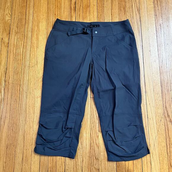 prAna Pants Womens 6 Jasmine Knickers Gray Knee Pants Nylon Cropped Outdoor - Picture 1 of 10
